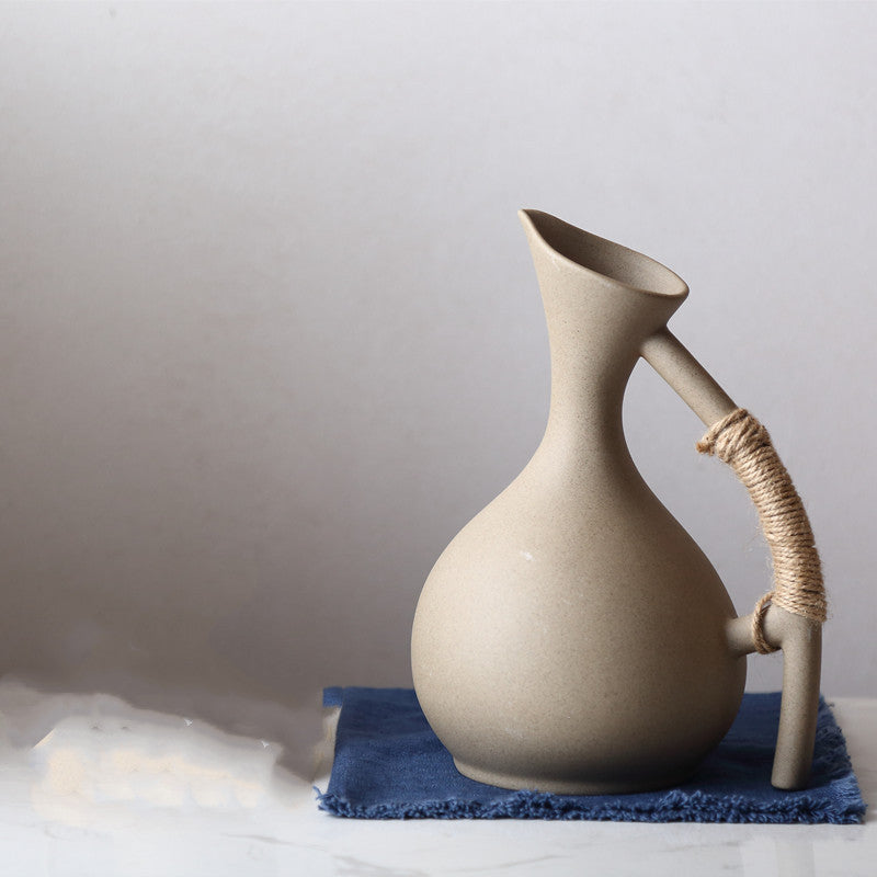 The Kanso - Wabi-Sabi Ceramic Pitcher & Mug