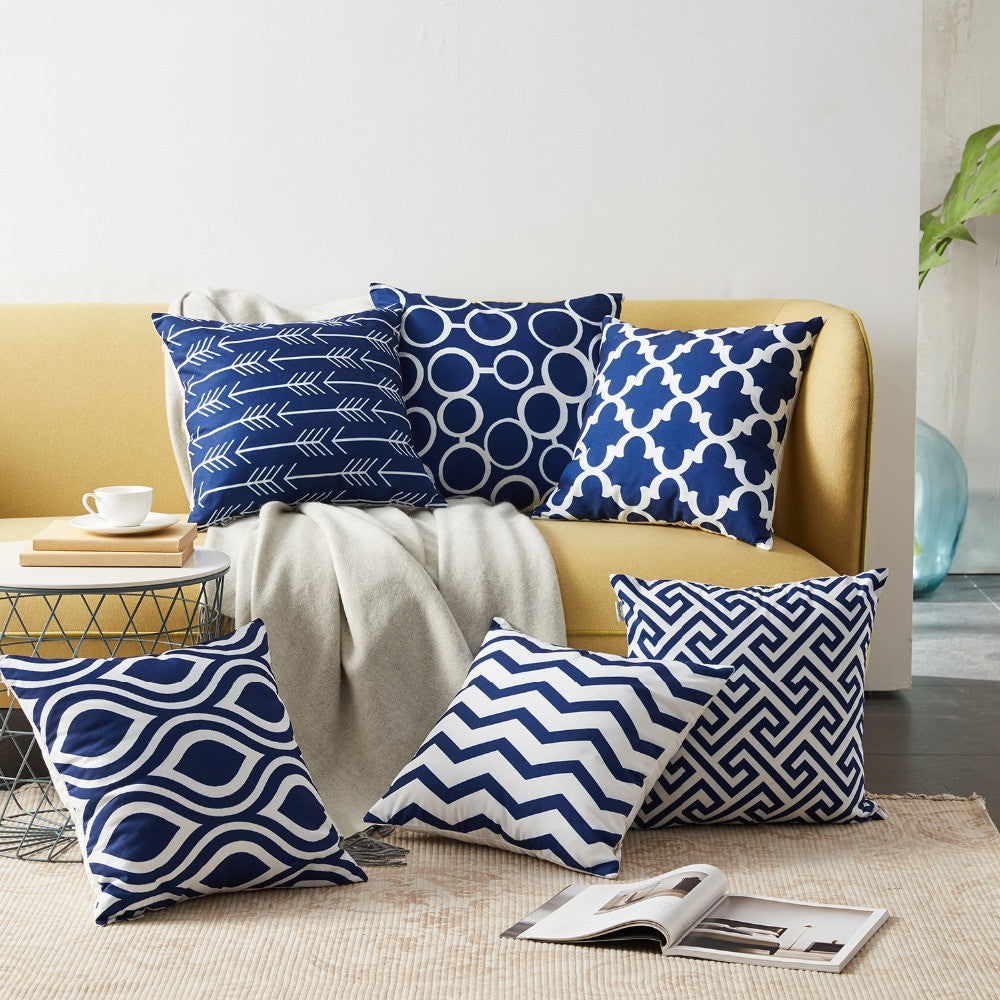 The Fuji - Abstract Geometric Linen Cushion Cover