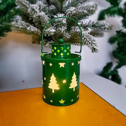 Vintage Holiday Lantern with LED Candle