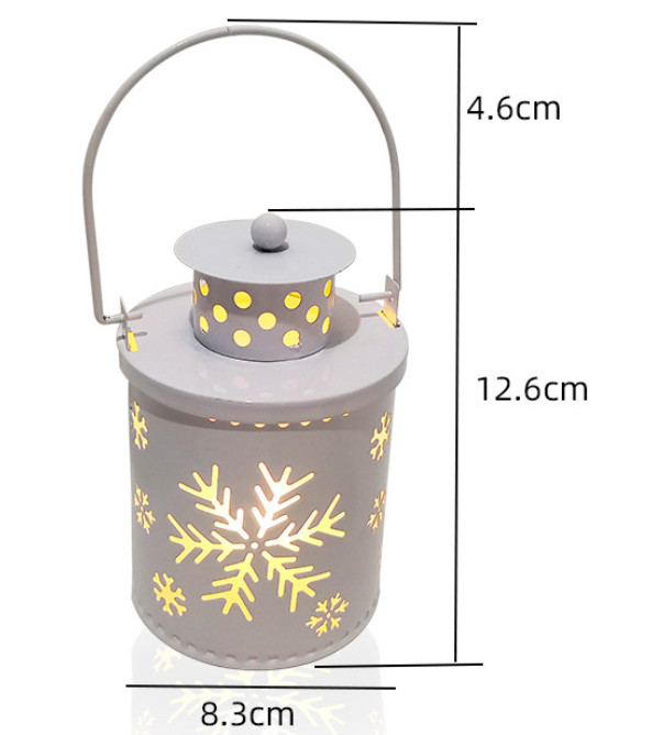 Vintage Holiday Lantern with LED Candle