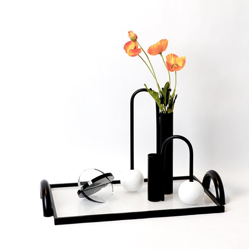 Aria Marble & Iron Vase