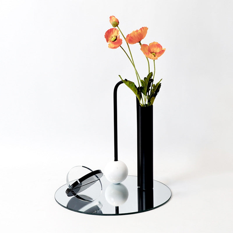 Aria Marble & Iron Vase