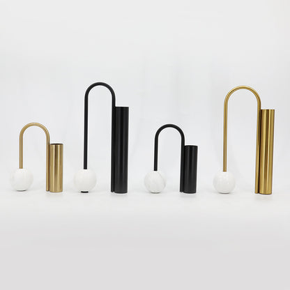 Aria Marble & Iron Vase