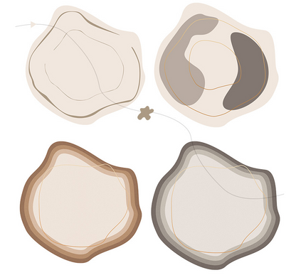 The Aura | Abstract Organic Shape Rug